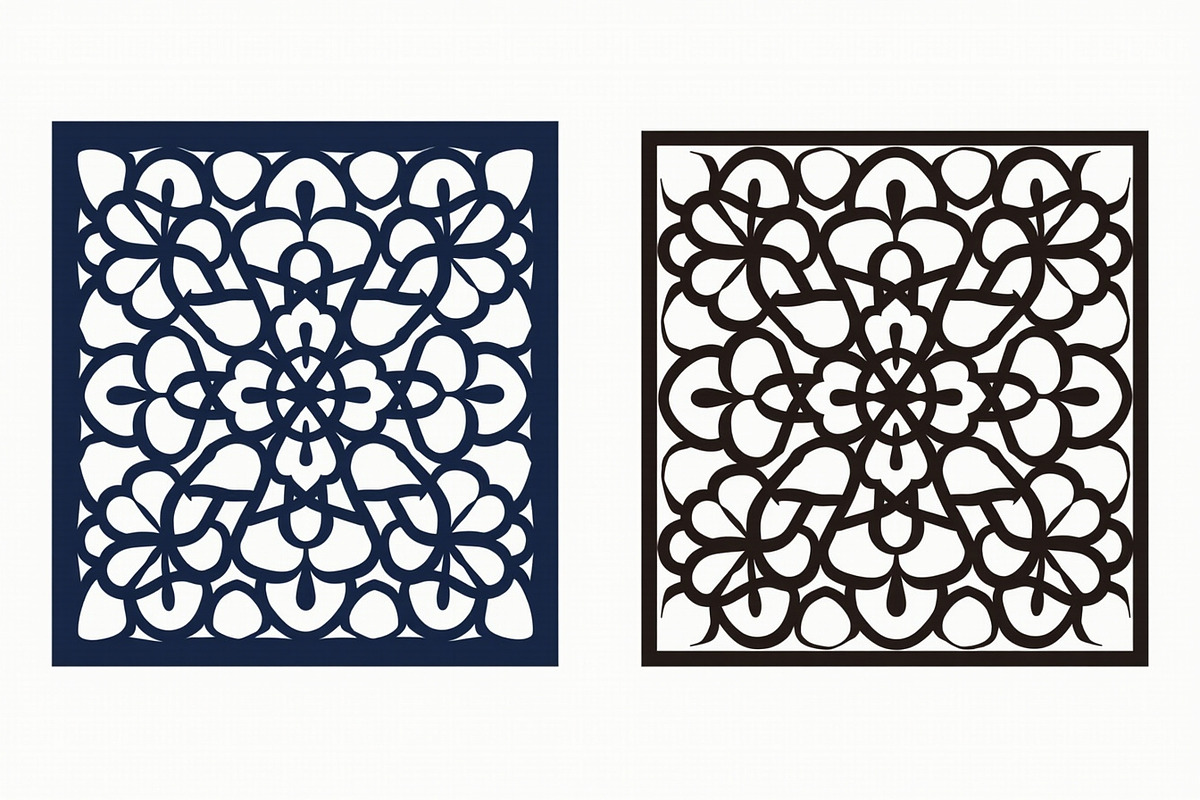 Black Decorative Laser Cut Design, an Illustration by BIPLOB EXPERT (Photo 9 of 9)