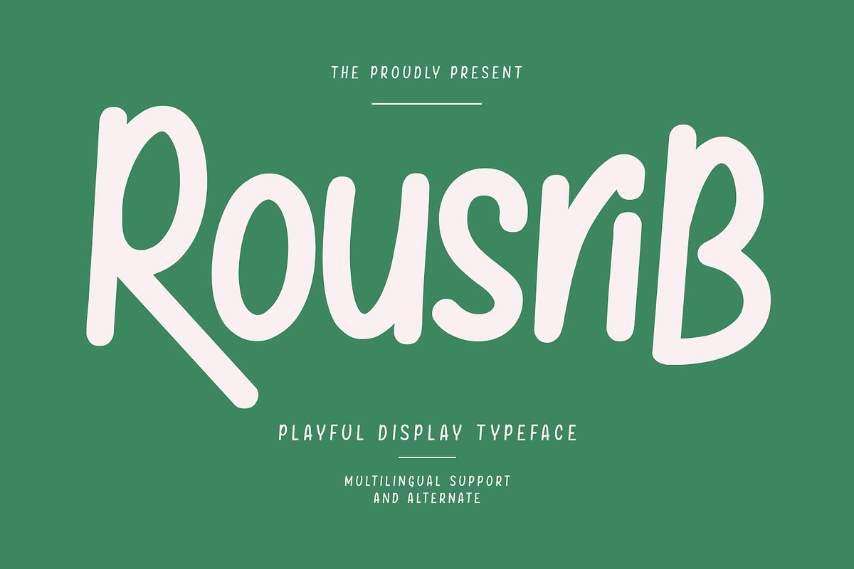 Rousrib Font, a Handwritten Font by Maulana Creative (Photo 1 of 7)