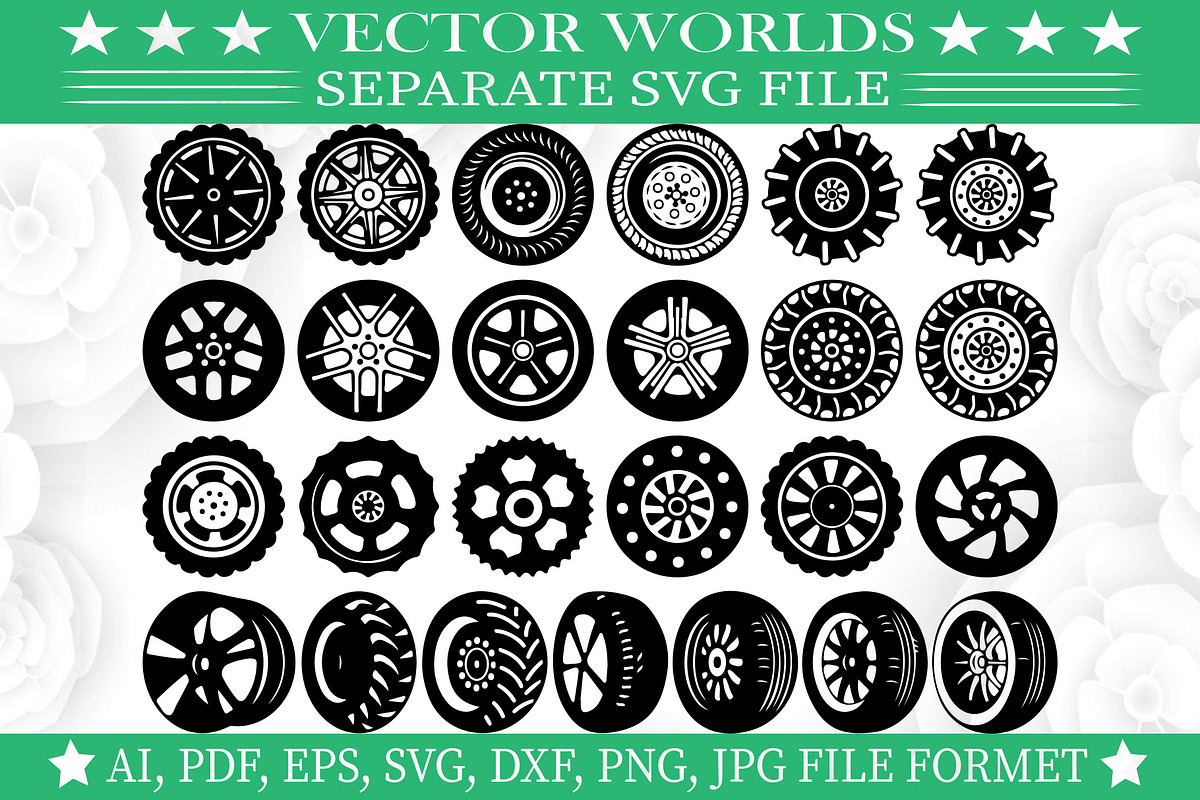 Wheels SVG, Car, Wheels SVG, an Object Graphic by VectorWorlds
