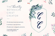 The Dainty Botanical Crest Creator, an Illustration by Ashley DeMeyere (Thumbnail 1 of 9)