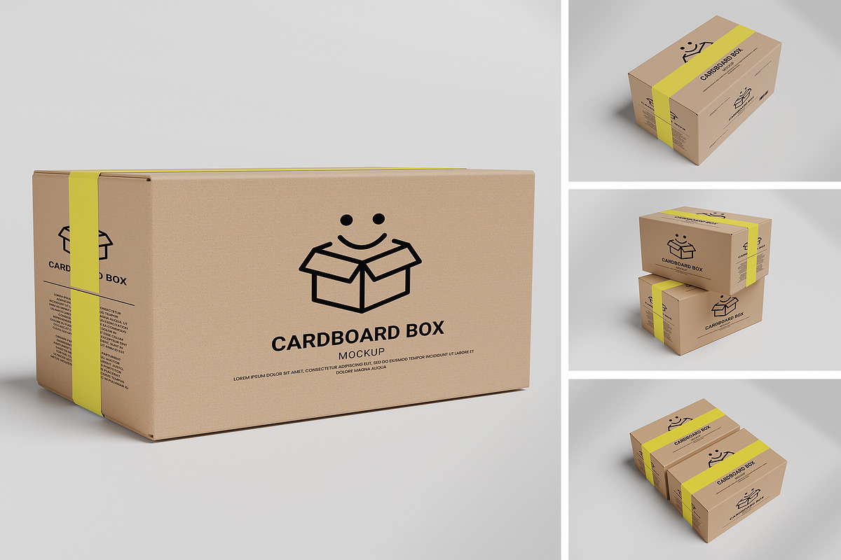 Cardboard Box mockup, a Packaging Mockup by Twins_studio926