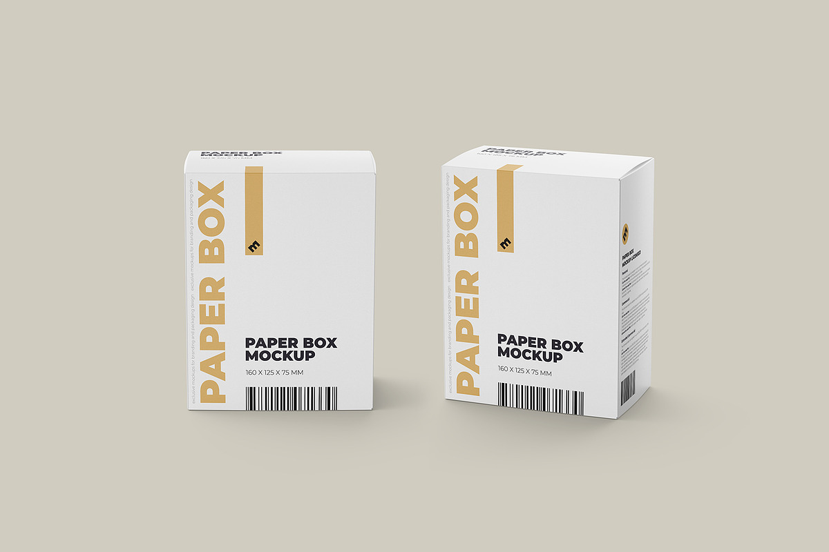Paper Box Mockup 160x125x75, a Packaging Mockup by easymock (Photo 7 of 11)