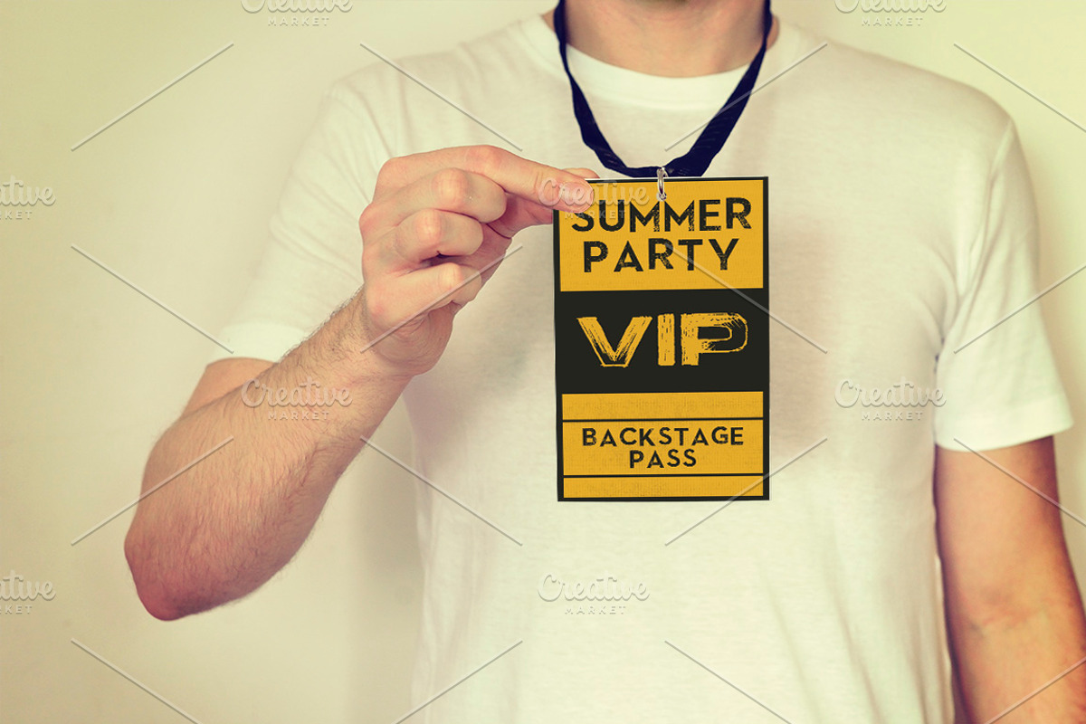 Summer Party VIP pass, a Card Template by Konakchiev (Photo 3 of 3)