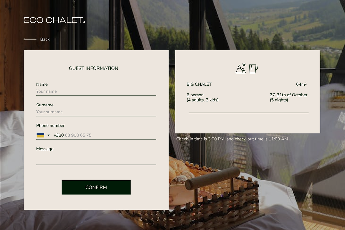 Eco Chalet – Resort & Hotel Website, a Landing Page Template by OLENASTRATIIENKO (Photo 7 of 10)