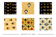 Bee Patterns in Retro Art Styles, a Pattern Graphic by karenfoleyphoto (Thumbnail 3 of 13)