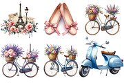 Parisian Summer Clipart, an Illustration by DreamArtGraphic (Thumbnail 2 of 4)