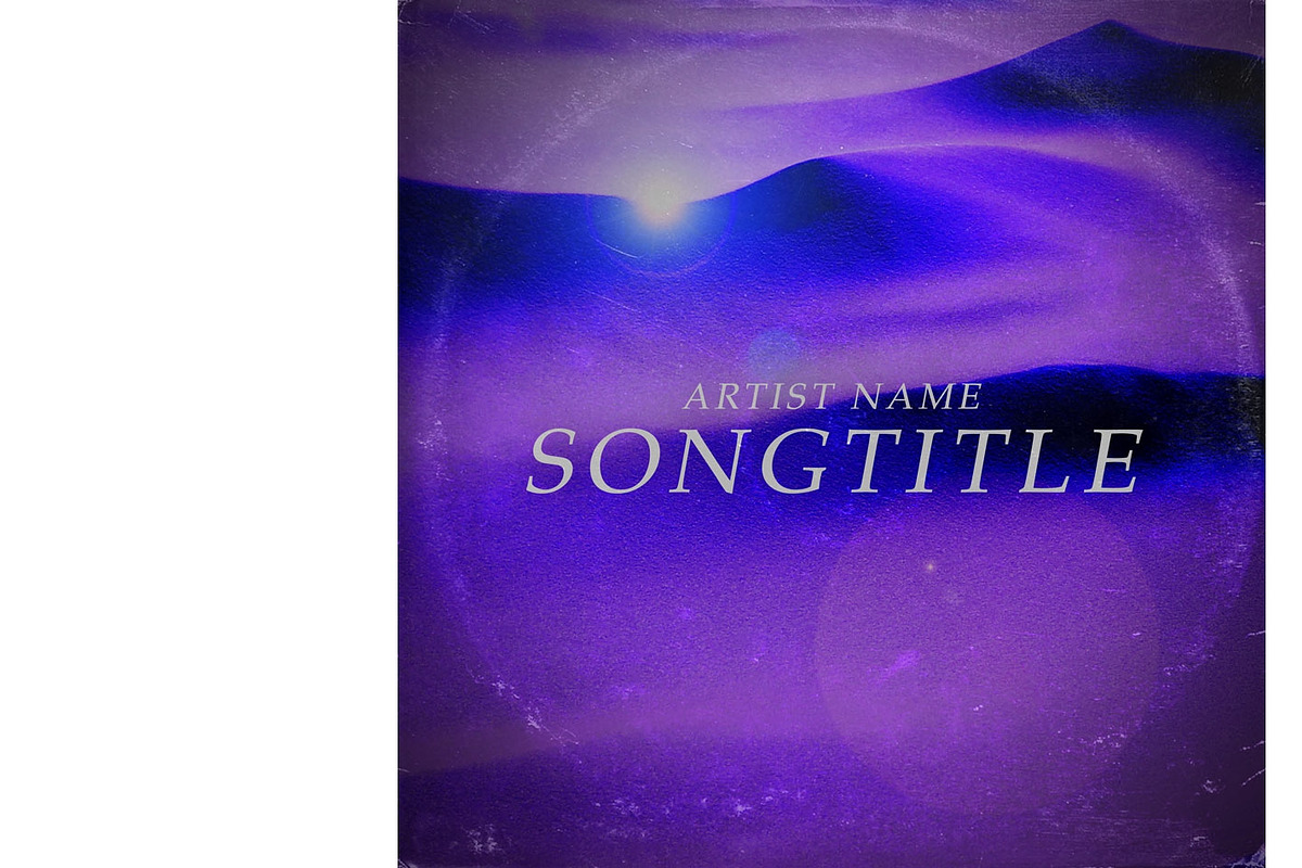 Song Album Cover Template Blue #017, a Templates & Theme by Cover Album Template