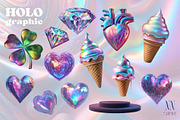 Holographic Iridescence shapes, an Object Graphic by NNclipart (Thumbnail 4 of 10)