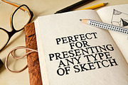 Drawing Sketch Pad Mock-ups, a Print Template by Graphic Shelter (Thumbnail 2 of 5)