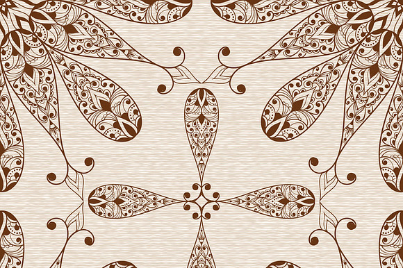 Vector Seamless Abstract Ethnic Flo