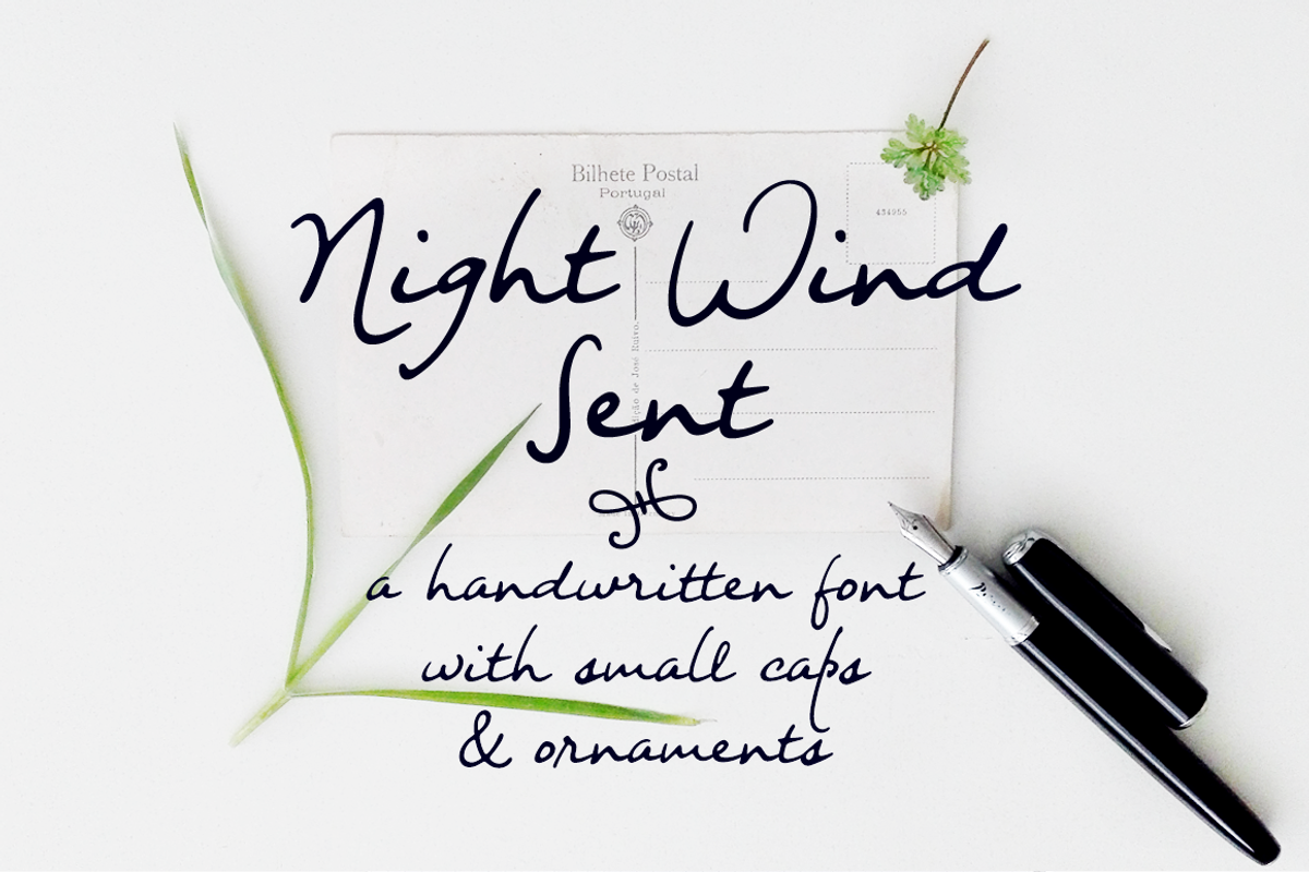 Night Wind Sent handwritten font