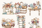 Rustic Autumn Wildlife Clipart, an Object Illustration by BusyDaydesign (Thumbnail 6 of 9)