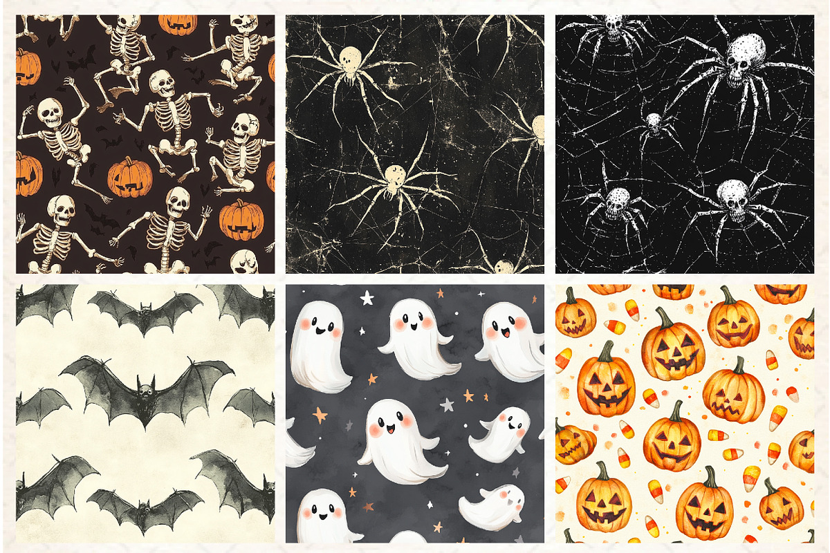 Happy Halloween Digital Paper, a Pattern Graphic by Libby Wishes (Photo 2 of 6)
