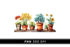 Watercolor Garden Clipart Bundle