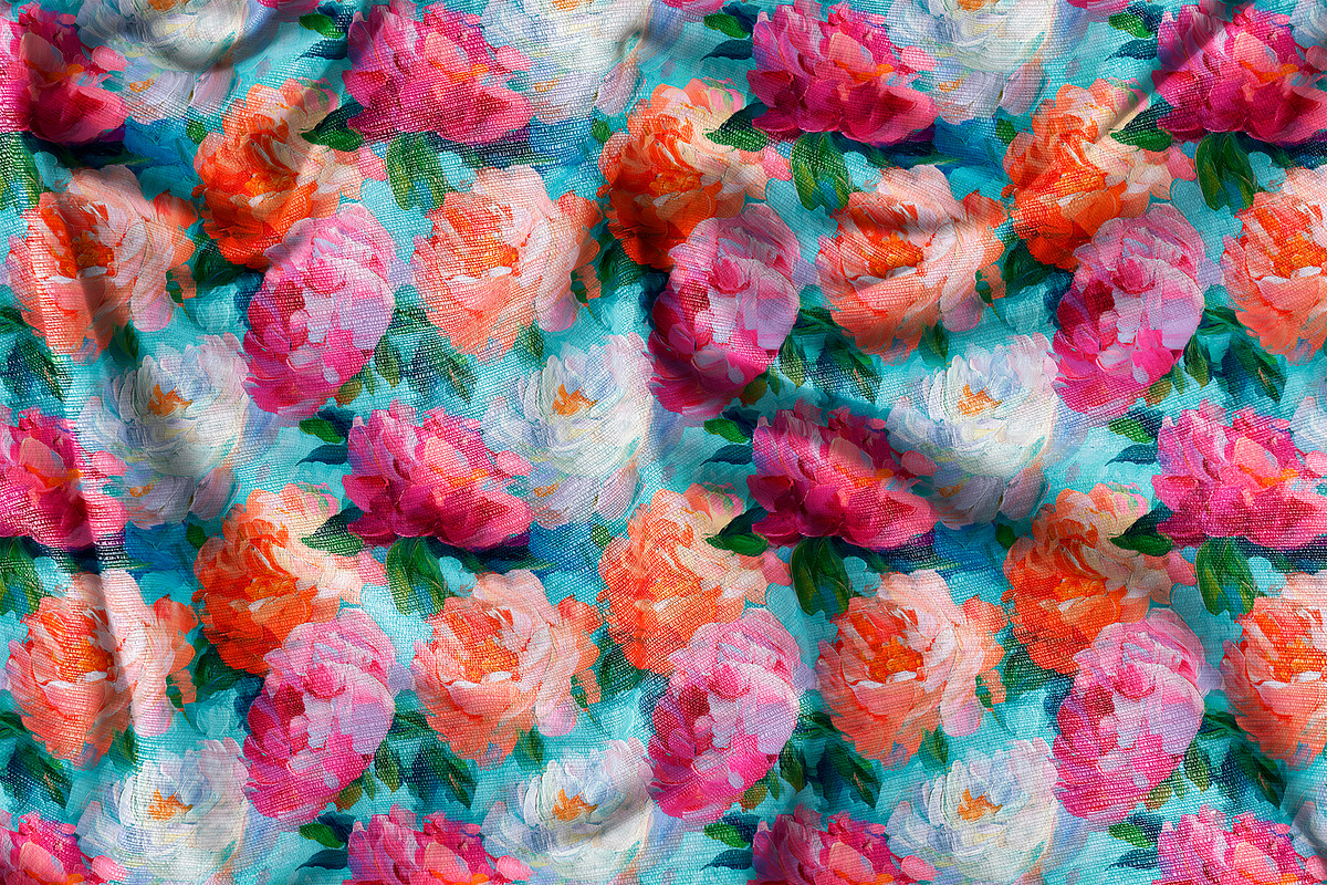 Impressionistic Peony Patterns Set, a Pattern Graphic by LoveDesignShop (Photo 4 of 9)