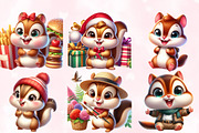 Cute Chipmunks Clipart Bundle, an Animal Illustration by Craft Nest (Thumbnail 4 of 5)