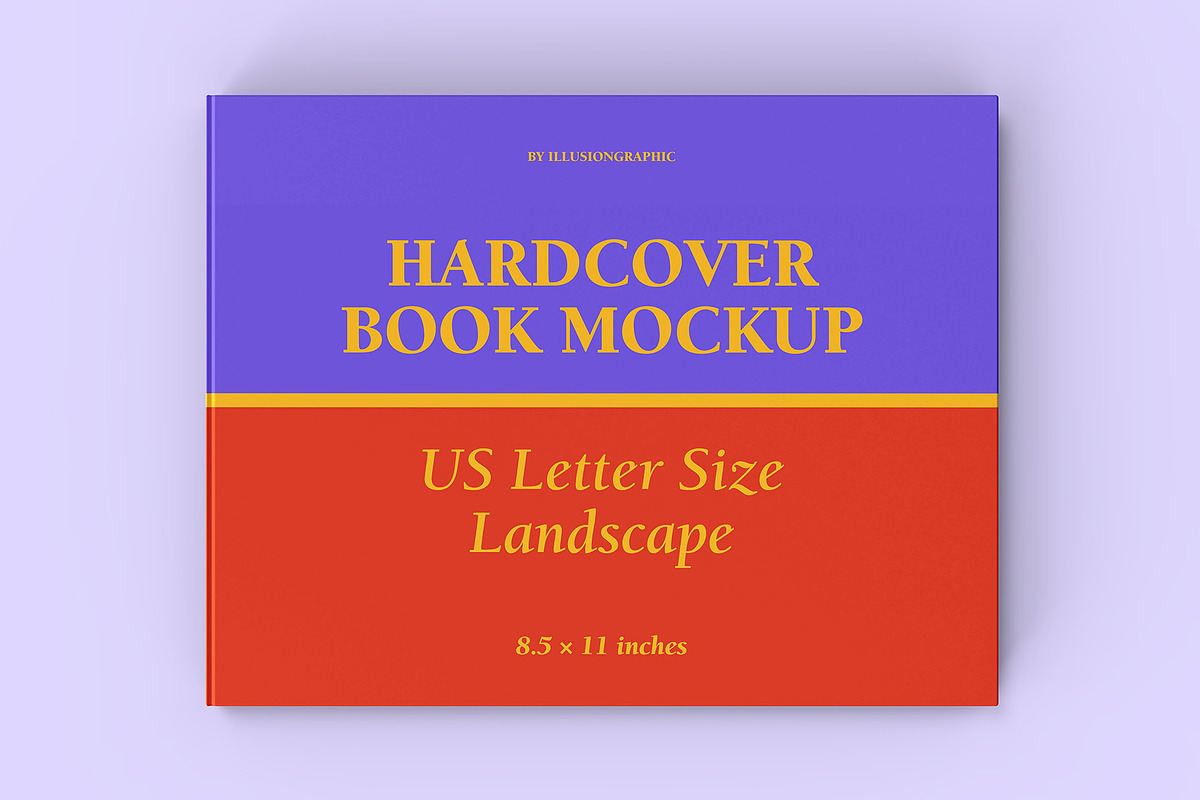 US Letter Size Landscape Book Mockup, a Books & Magazine Mockup by Illusiongraphic (Photo 5 of 31)