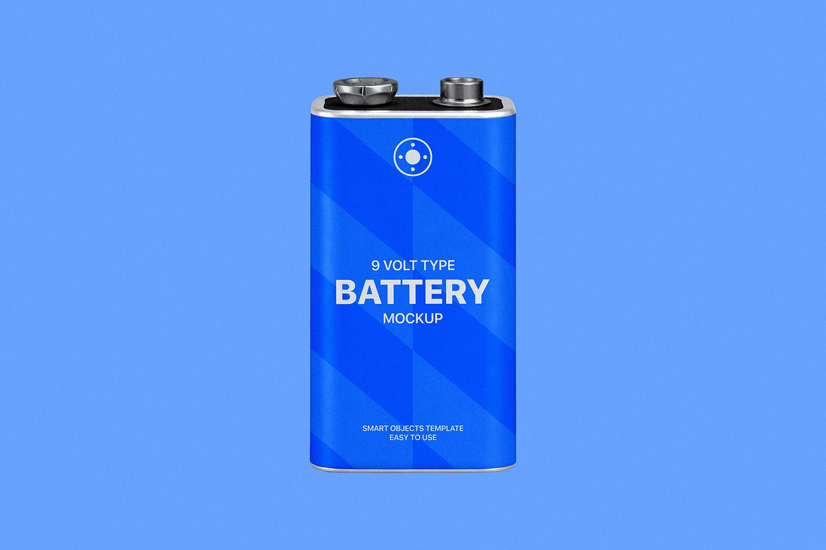 9 Volt Battery Mockup, a Product Mockup by Design Squad (Photo 2 of 3)