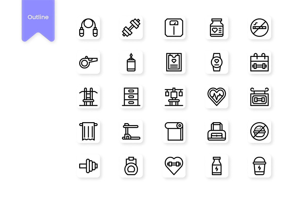 Fitness Icons, a Duotone Icon by HacaStudio (Photo 2 of 3)