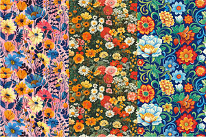 12 Glady's Garden Seamless Patterns