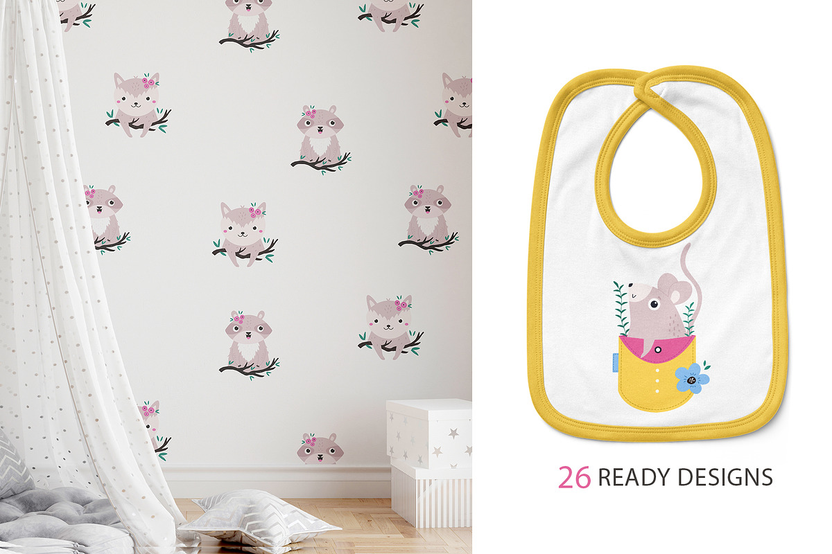 Cute Woodland Animals Vector Set, an Animal Illustration by danceyourlife (Photo 8 of 15)