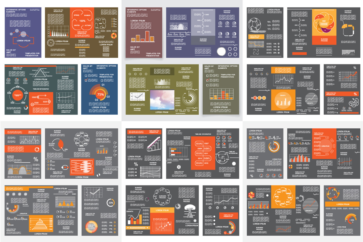 Infographic templates, a Templates & Theme by Mechik