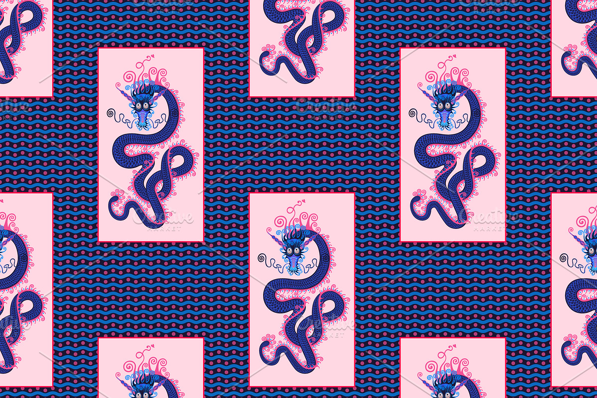 Chinese dragon. Art and pattern, an Illustration by sovarina (Photo 6 of 9)