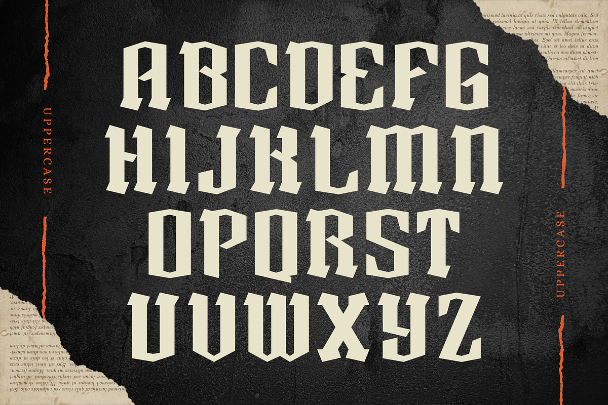 Amoera Blackletter - Logo Font, a Blackletter Font by Illushvara Design (Photo 8 of 11)