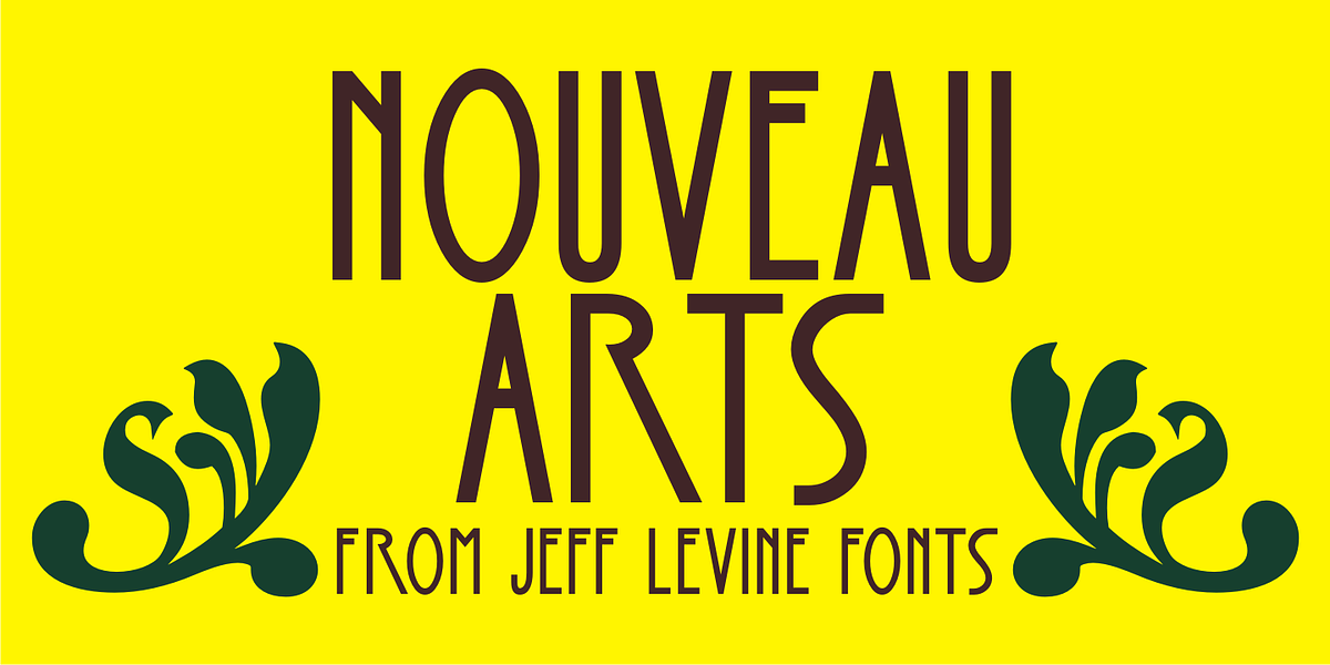 Nouveau Arts JNL, a Font by Jeff Levine Fonts