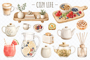 Cozy Home Clipart: 50 PNG Set, a Decorative Illustration by Whimsy Brush Studio (Thumbnail 4 of 7)