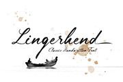 Lingerhend | Classic Script, a Script Font by Lemonthe (Thumbnail 1 of 7)