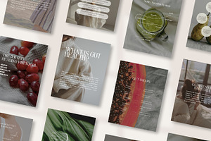 Gut Aesthetic Instagram Posts Canva, a Templates & Theme by Naturopath Hub