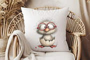 Whimsical Funny Easter Chick Clipart, an Illustration by OK Design (Thumbnail 5 of 6)