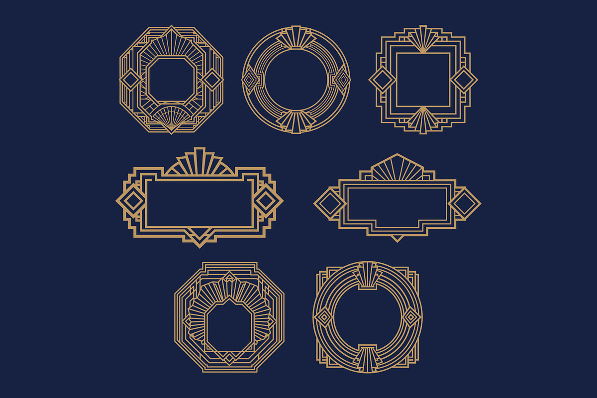 Art Deco 15 Emblems, a Decorative Illustration by Stanislav Kharchevskyi (Photo 3 of 3)