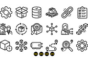 Logistics Supply Chain Icons Set, an Illustration by designvectx (Thumbnail 3 of 3)