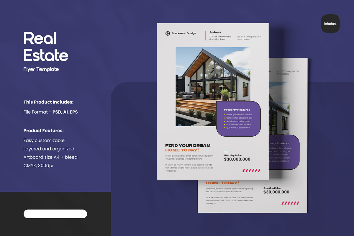 Real Estate Flyer – Vol. 146, a Flyer Template by kdadan. (Photo 1 of 2)