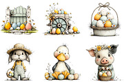 Farmhouse Easter Clipart, an Illustration by Sublimation Artist (Thumbnail 7 of 7)