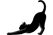 Cute Cat Silhouette Vector Mega, an Animal Illustration by Designer_Momina (Thumbnail 24 of 31)