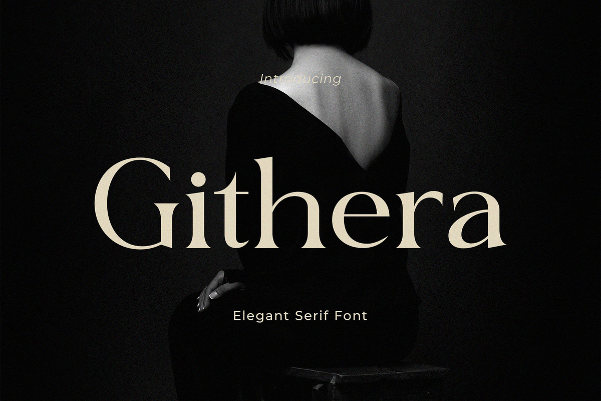 Githera - Elegant Serif Font, a Serif Font by Typeformers (Photo 1 of 5)