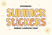 Summer Stickers - Playful Kids Font, a Handwritten Font by KiddoGlyphs Studio (Thumbnail 1 of 5)