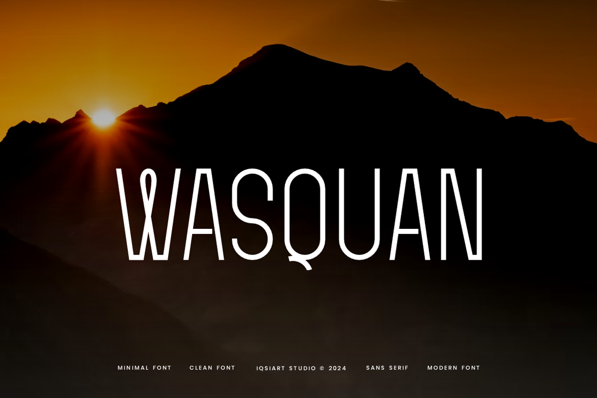 Wasquan - Minimal Font, a Sans Serif Font by Iqsiart Studio (Photo 1 of 7)
