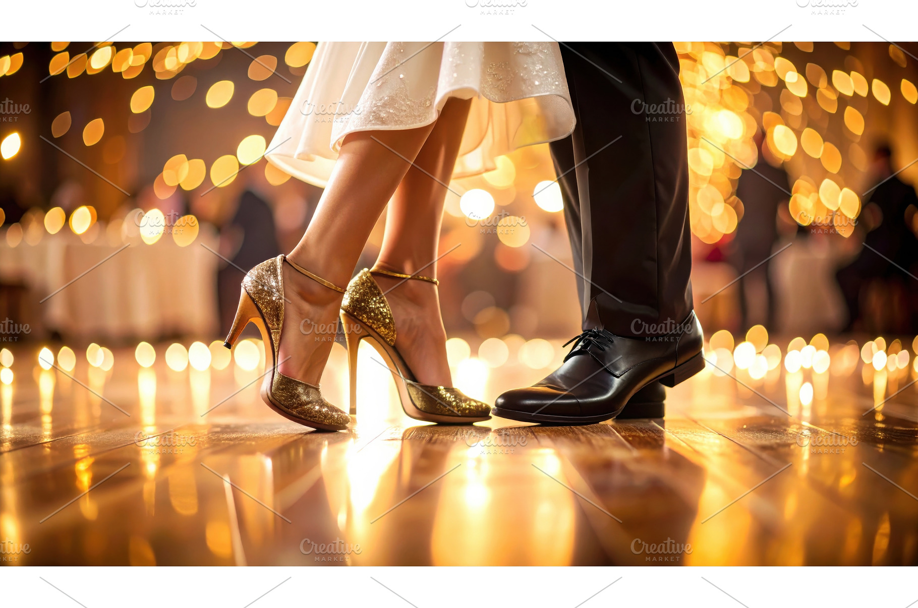 A couple dances under festive lights, an Architecture Photo by Igor Tichonow
