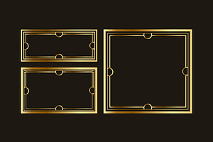 Vintage Art Deco Frame Set