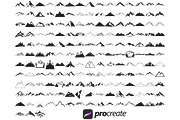Mountain Range Set 3 Procreate Brush, a Brush Add-On by Disasterology Ink (Thumbnail 4 of 10)