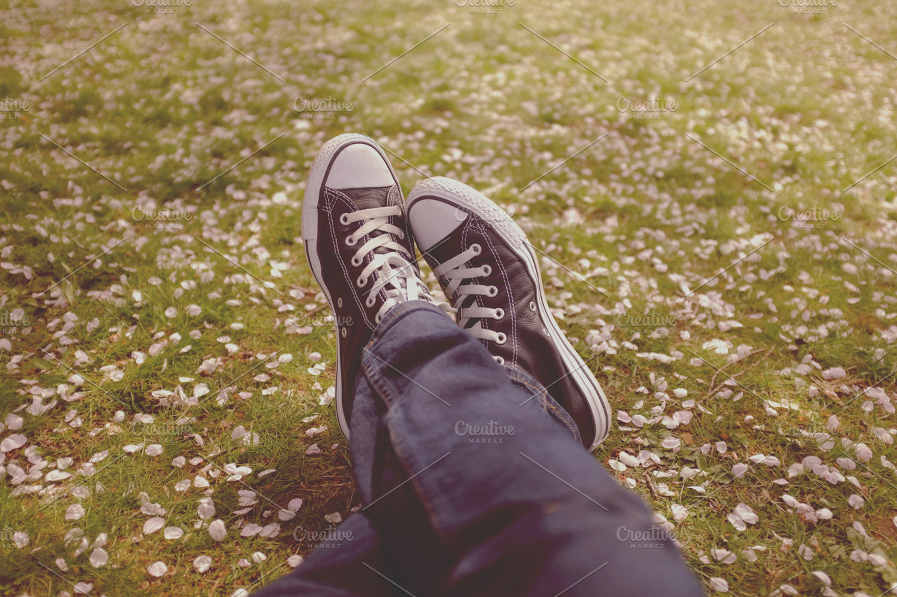 Cherry Blossom, jeans and shoes