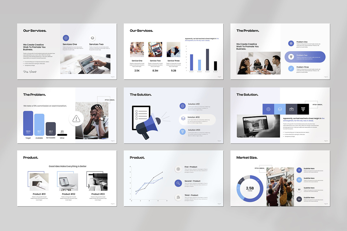 Business Pitch Deck Presentation, a Presentation Template by creathrivestudio (Photo 9 of 13)