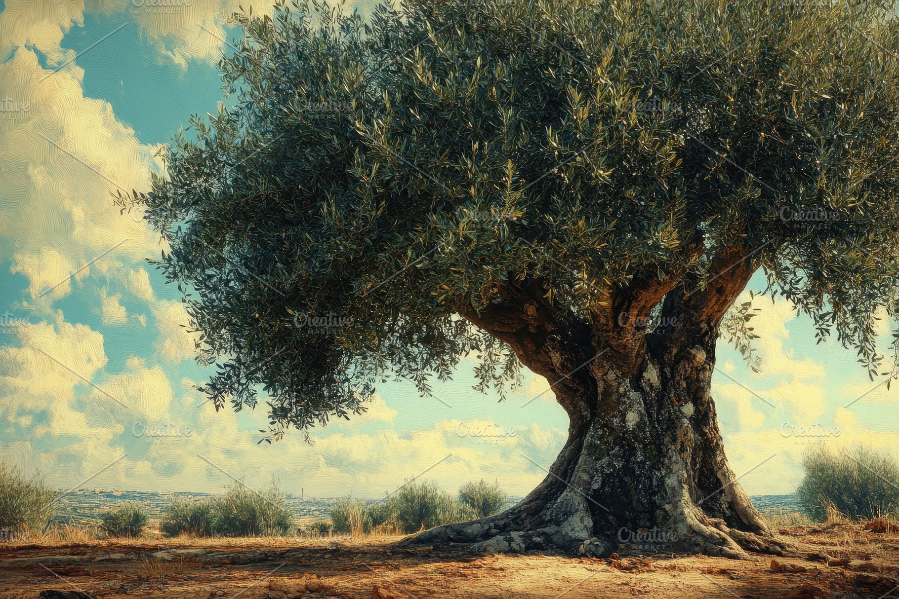 Olive tree thriving in oil productio, a Photo by Iftikhar Alam