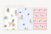 Winter dogs hand drawn patterns, a Pattern Graphic by Katie Lisker (Thumbnail 2 of 3)