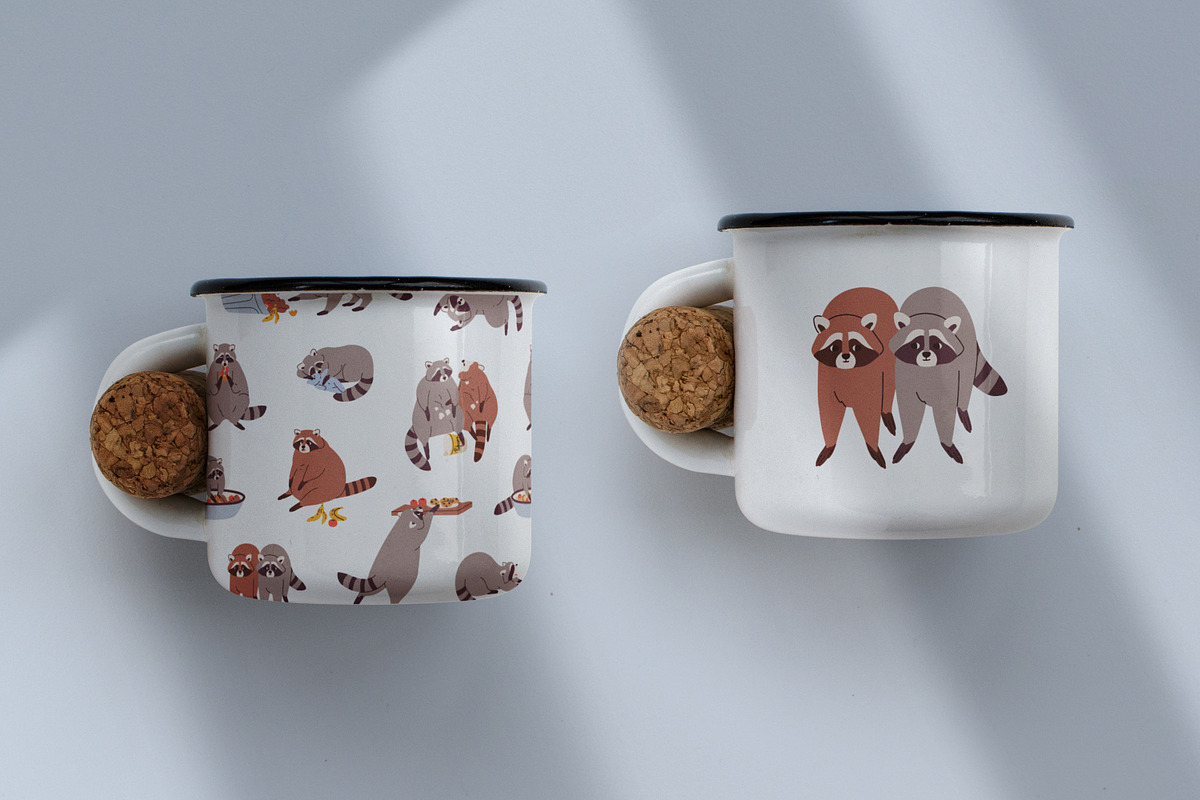 Cute funny raccoon seamless pattern, a Pattern Graphic by Good Studio (Photo 5 of 5)