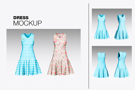 Women's Dress Mockup, a Product Mockup by OneVectorStock